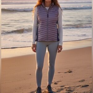 Rab Large Quilted Vest Jacket PERTEX QUANTUM PRIMALOFT Full Zip Light Purple